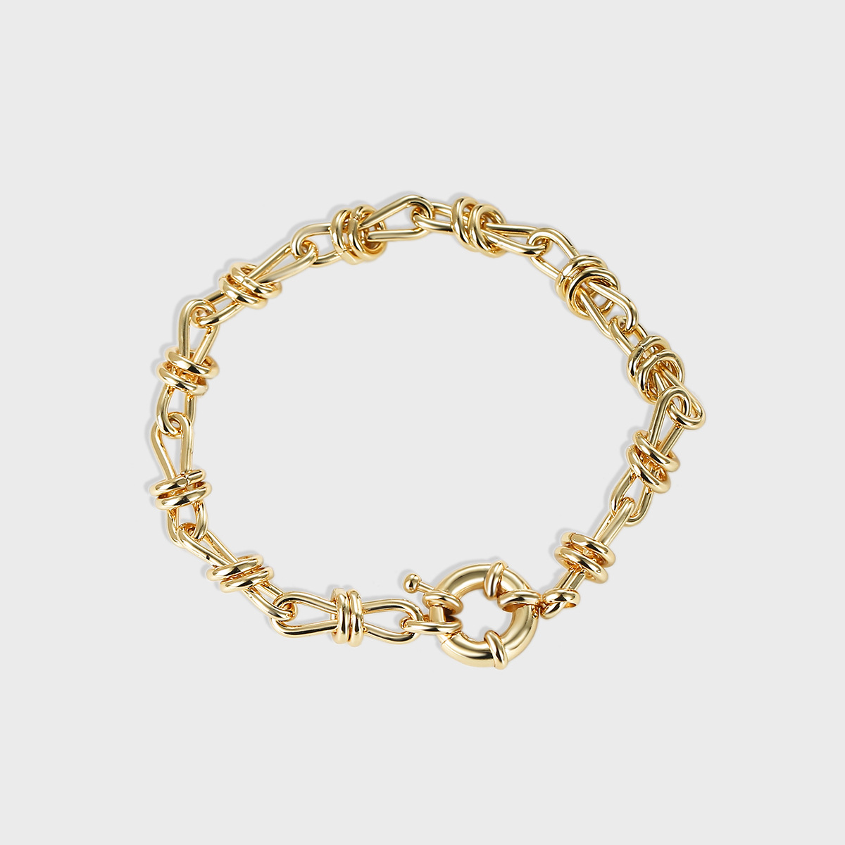 Gold chain link bracelet